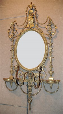 Lot 428 - George III Style Gilt-Wood Girandole Mirror...