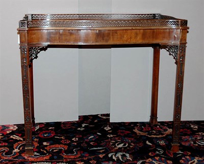 Lot 393 - George III Mahogany Silver Table The shaped...