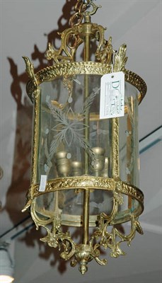 Lot 4303 - Rococo Style Gilt-Metal Four-Light Hall Lantern