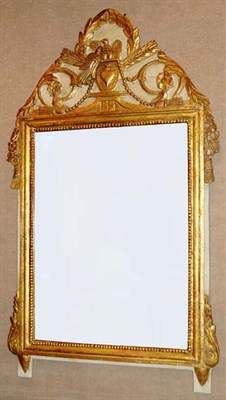 Lot 524 - Louis XVI Style Gilt and Painted Mirror The...