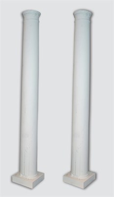Lot 4437 - Pair of Neoclassical Style Wood Columns Height...