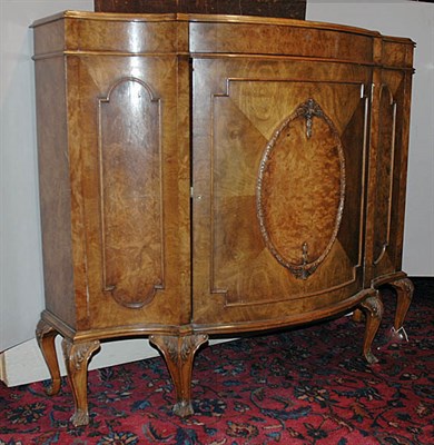 Lot 4254 - Victorian Style Burl Walnut Side Cabinet...