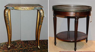 Lot 4481A - Neoclassical Style Marble Top Mahogany Low...