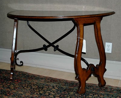 Lot 4105 - Spanish Style Burl-Wood and Scrolled Iron...