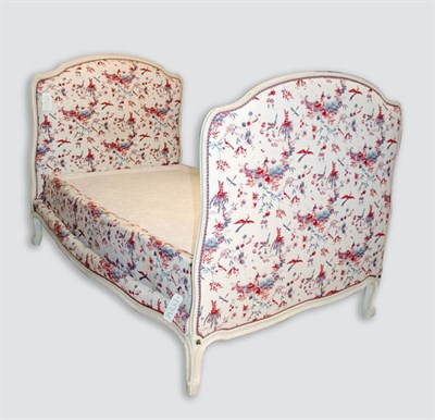 Lot 4110 - Louis XV Style Upholstered and Painted Daybed...