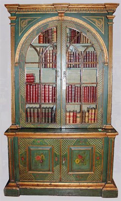 Lot 4210 - Georgian Style Gilt and Painted Bookcase...