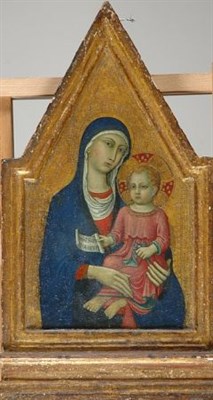 Lot 28 - Manner of Sano di Pietro MADONNA AND CHILD...