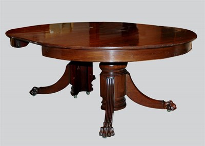 Lot 4145 - Georgian Style Mahogany Pedestal Dining Table...
