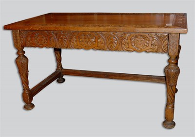Lot 4153 - Renaissance Revival Style Carved Oak Single...