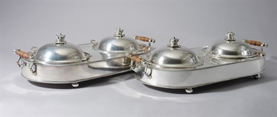 Lot 556 - Pair of George III Style Silver Plated Chafing...