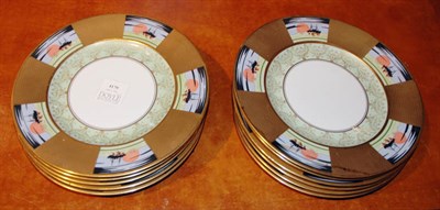 Lot 4179 - Set of Eleven Limoges Porcelain Service Plates...