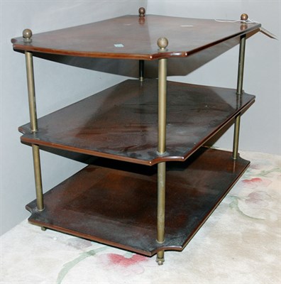 Lot 4191 - Georgian Style Mahogany and Brass Three-Tier...