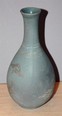 Lot 4216 - Korean Inlaid Celadon Porcelain Vase Height 8...