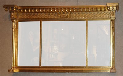 Lot 2255 - Regency Style Gilt-Wood Overmantel Mirror The...