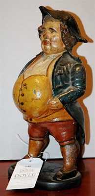 Lot 2180 - Painted Cast Metal Figural Door Stop In the...