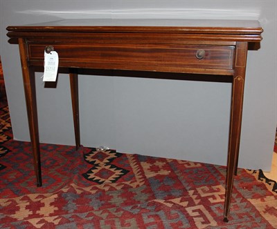 Lot 2156 - Federal Inlaid Mahogany Fold-Over Side Table...