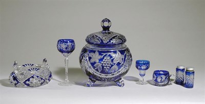 Lot 2113 - Bohemian Cut and Engraved Glass Table Service...