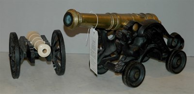 Lot 2134 - Two Continental Baroque Style Models of Canons...