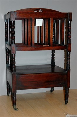 Lot 4447 - Georgian Style Mahogany Canterbury Height 34...