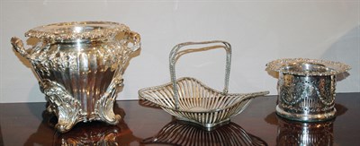 Lot 4268 - Silver Plated Champagne Bucket; Together with...