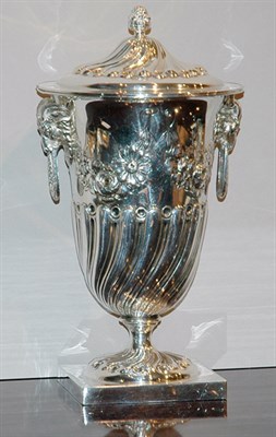 Lot 4276 - Neoclassical Style Silver Plated Covered Urn...