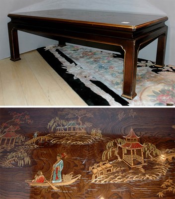 Lot 4426 - Chinoiserie Decorated Hardwood Coffee Table...