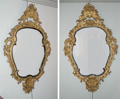 Lot 4360 - Pair of Continental Rococo Style Gilt-Wood...