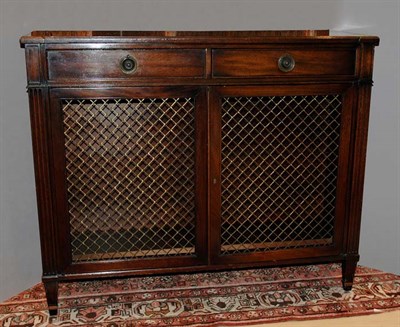 Lot 4367 - Regency Style Mahogany and Grille Inset Side...