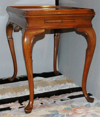 Lot 4393 - Queen Anne Style Mahogany Side Table With...