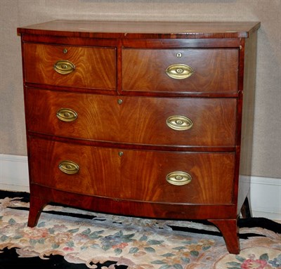 Lot 4395 - Georgian Style Mahogany Bow Front Chest of...