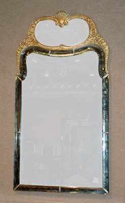 Lot 4397 - Queen Anne Style Parcel Gilt Etched Glass Two...