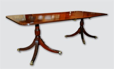 Lot 4417 - Georgian Style Inlaid Mahogany Double-Pedestal...