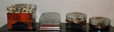 Lot 4341 - Four Victorian Style Animal Print Upholstered...