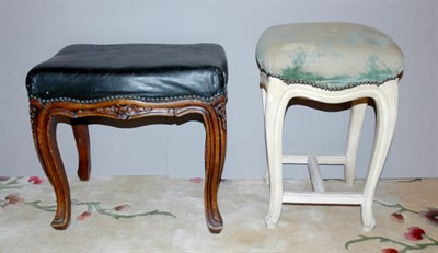 Lot 4348 - Four Louis XV Style Stools Including three...
