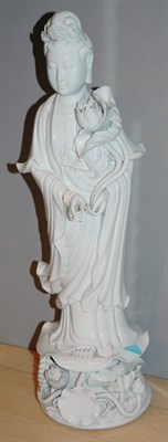 Lot 4421 - Chinese Blanc de Chine Porcelain Figure Height...