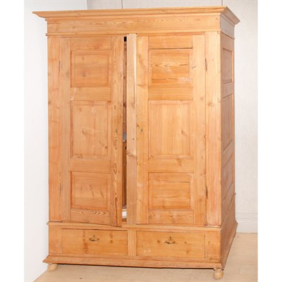 Lot 174 - Provincial Pine Armoire Height 6 feet 8 1/2...
