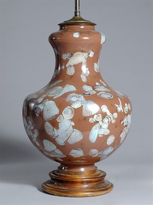 Lot 3311 - Porcelain Vasiform Lamp V. Graef Height 30...