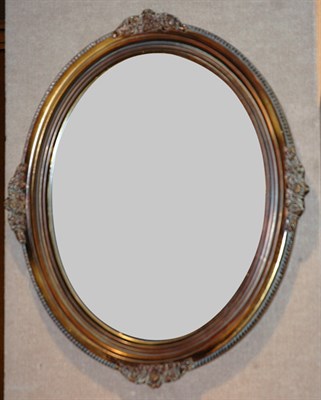 Lot 3387 - Rococo Style Gilt-Wood Oval Mirror Height 35...