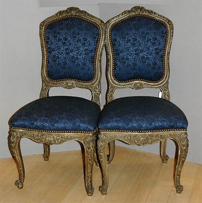 Lot 3416 - Pair of Louis XV Style Painted Side Chairs