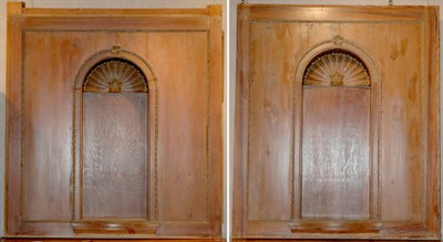 Lot 3197 - Two Georgian Pine Wall Pockets Height of...