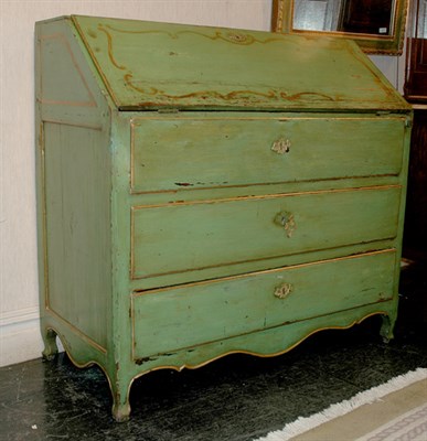 Lot 3159 - French Provincial Painted Slant Front Desk...