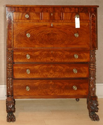 Lot 2161 - Classical Brass Inlaid Mahogany Butler's Desk...