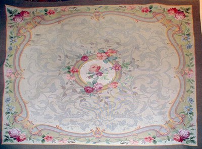Lot 3653 - Machine Made Aubusson Style Rug France,...