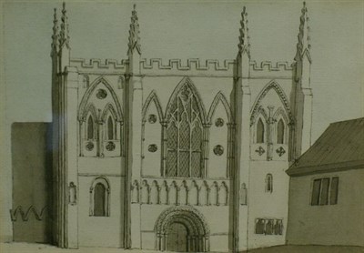 Lot 2032 - Attributed to Samuel Hieronymus Grimm A Gothic...