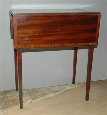 Lot 1148 - Georgian Style Banded Mahogany Fall Front Side...