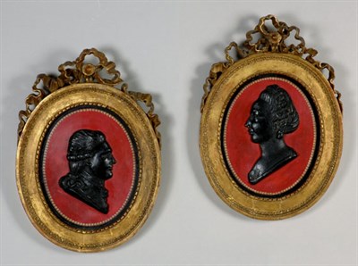 Lot 2552 - Pair of Louis XVI Painted and Gilt-Wood Relief...