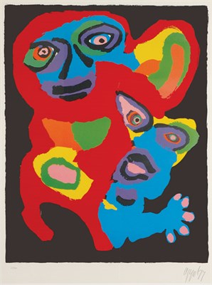Lot 161 - Karel Appel COMPOSITIONS Two color lithographs,...