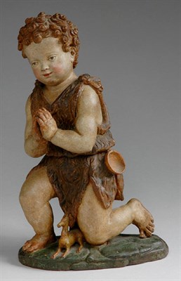 Lot 349 - Italian Baroque Painted Terra Cotta Model of...