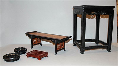 Lot 4402A - Miscellaneous Group of Chinese Hardwood Stands