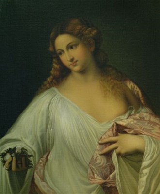 Lot 2086 - After Titian Flora Oil on canvas 24 1/2 x 20...